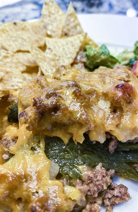 casserole with poblano peppers